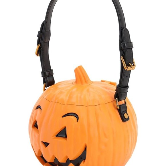 🎃 SS20 MOSCHINO COUTURE PUMPKIN TOP HANDLE ORANGE BAG HALLOWEEN TRICK / CHIC 🎃 - Picture 10 of 16